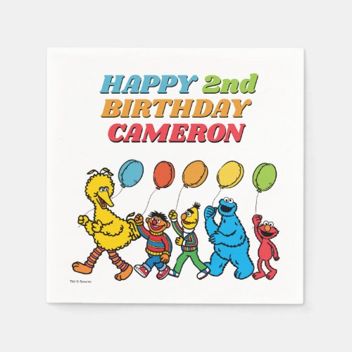 Sesame Street Pals  Birthday Balloons Napkins