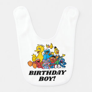 Sesame Street Pals Birthday Boy Baby Bib