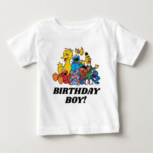 Sesame Street Pals Birthday Boy Baby T_Shirt