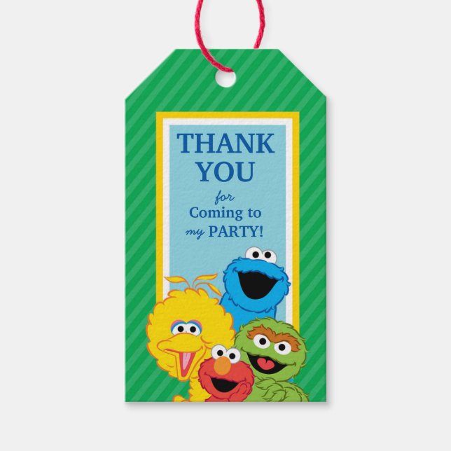 Sesame Street Pals Birthday Gift Tags (Front)