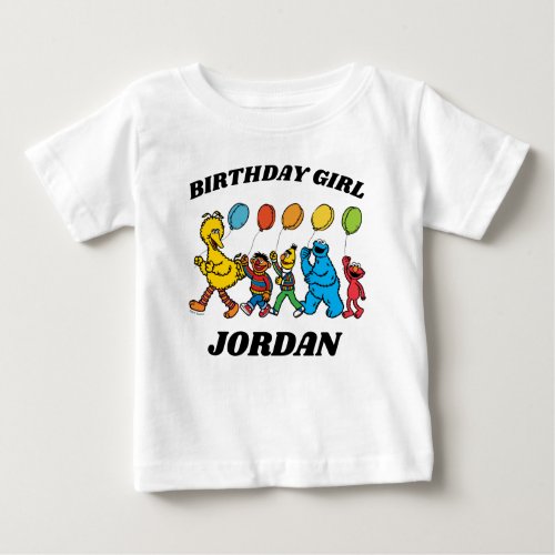 Sesame Street Pals  Birthday Girl Birthday Baby T_Shirt
