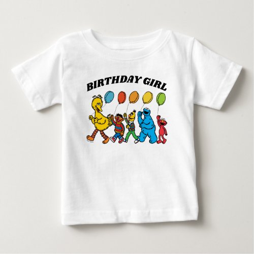 Sesame Street Pals  Birthday Girl Birthday Baby T_Shirt