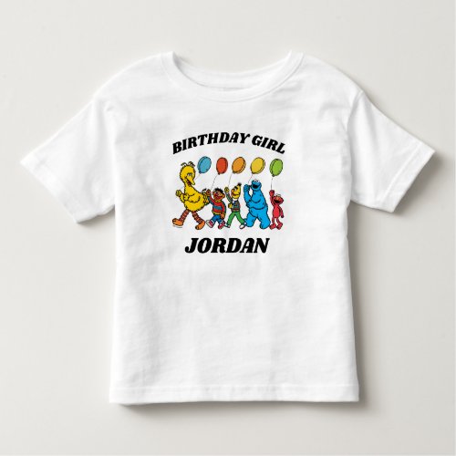 Sesame Street Pals  Birthday Girl Birthday Toddler T_shirt
