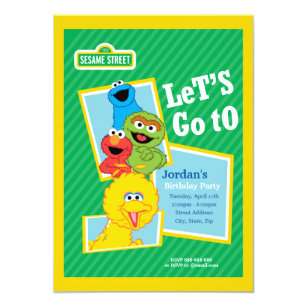 sesame street birthday invitations zazzle