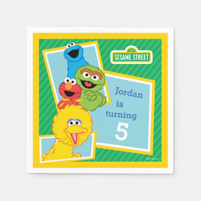Sesame Street Pals Birthday Paper Napkins (Front)