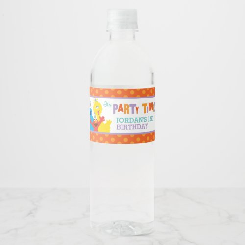 Sesame Street Pals Birthday Water Bottle Label