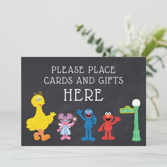 Sesame Street Pals Chalkboard | Cards & Gifts (Standing Front)