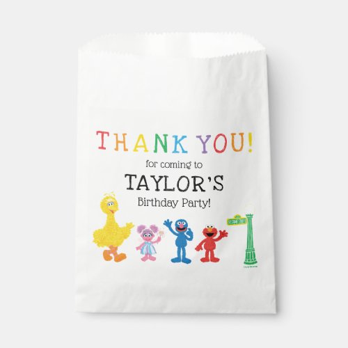 Sesame Street Pals Chalkboard Rainbow Birthday Favor Bag