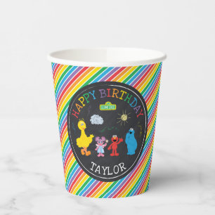 Sesame Street Pals Chalkboard Rainbow Birthday Paper Cups