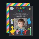 Sesame Street Pals Chalkboard Rainbow Thank You<br><div class="desc">Show your gratitude with the help of your favorite friends from Sesame Street! This cheerful thank you card features a fun chalkboard design with iconic characters like Elmo, Cookie Monster, and Big Bird. It's a wonderful way to say thank you for the gifts and, more importantly, for celebrating such a...</div>