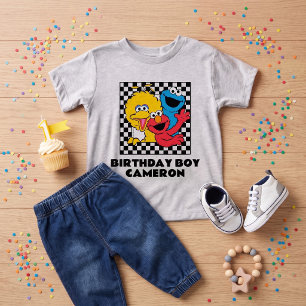 Sesame Street Pals Checkered Birthday Boy Toddler T-shirt