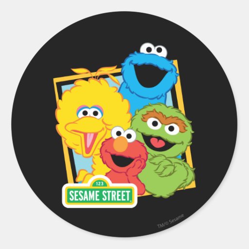 Sesame Street Pals Classic Round Sticker | Zazzle