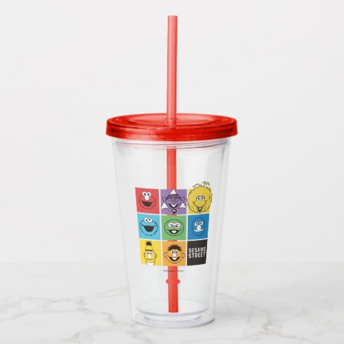 Sesame Street Pals  Color Blocks Acrylic Tumbler