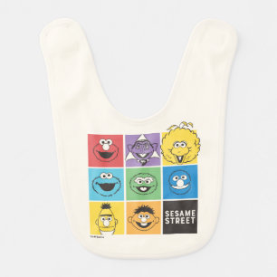 Sesame Street Pals Color Blocks Baby Bib