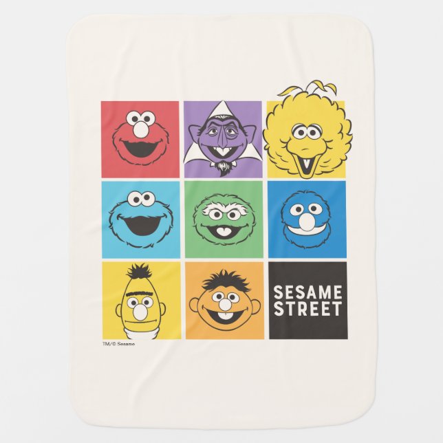 Sesame Street Pals | Color Blocks Baby Blanket (Front)