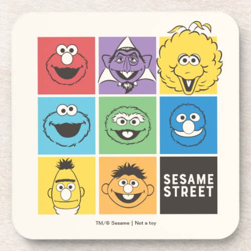 Sesame Street Pals  Color Blocks Beverage Coaster