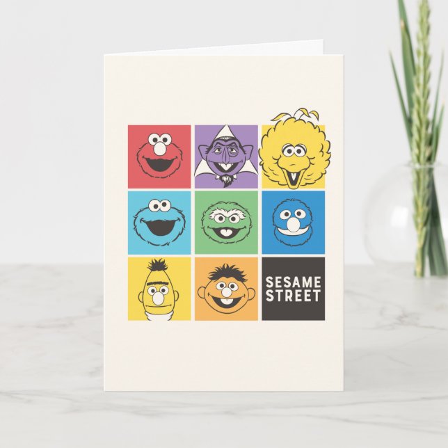 Sesame Street Pals | Color Blocks Card (Front)