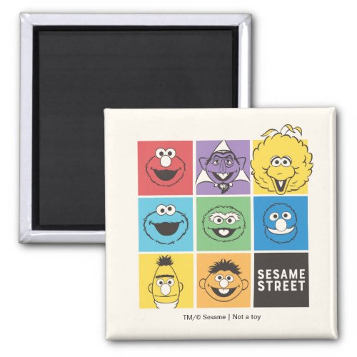 Sesame Street Pals  Color Blocks Magnet