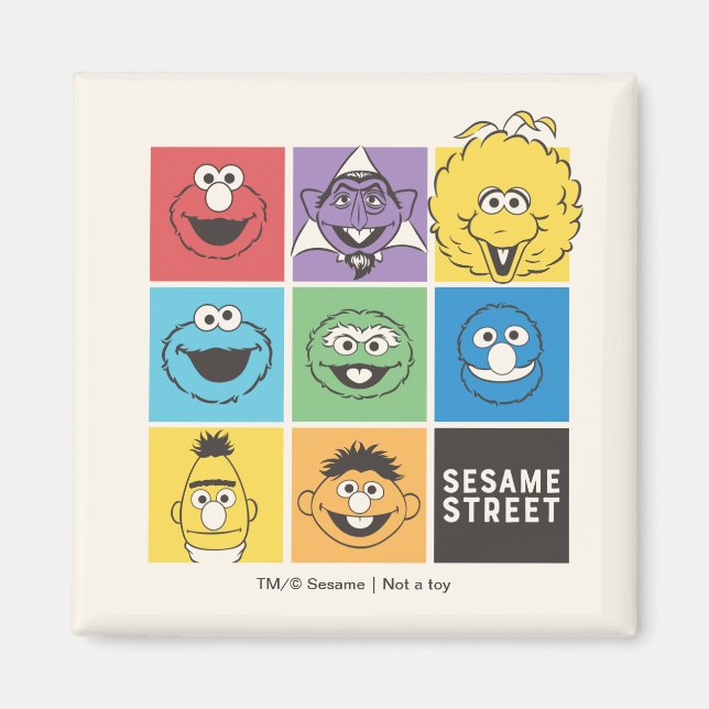 Sesame Street Pals | Color Blocks Magnet (Front)