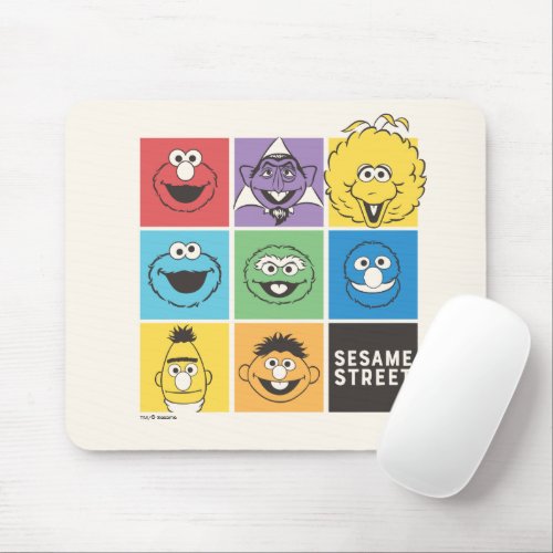 Sesame Street Pals  Color Blocks Mouse Pad