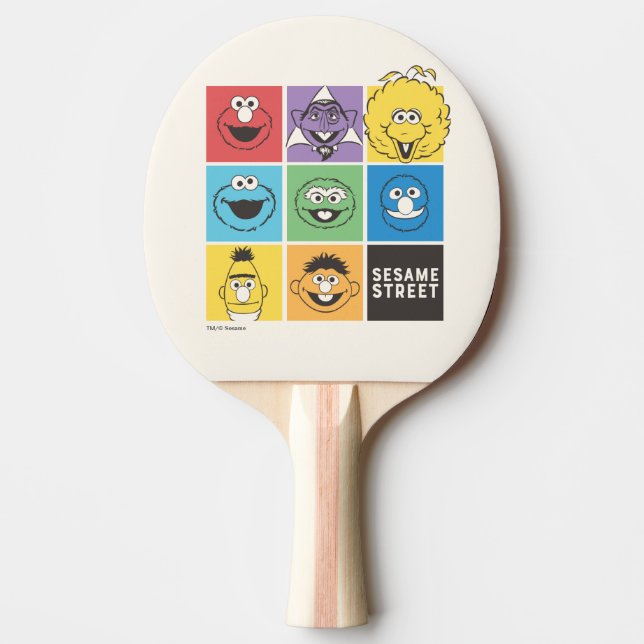 Sesame Street Pals | Color Blocks Ping Pong Paddle (Front)