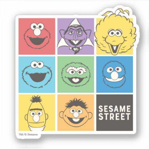 Sesame Street Pals  Color Blocks Sticker