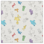 Sesame Street Pals | Colorful Vintage Pattern Fabric