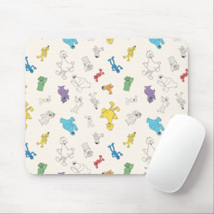 Sesame Street Pals Colorful Vintage Pattern Mouse Pad