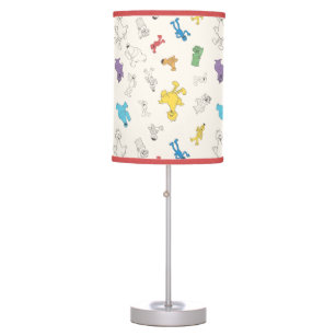 Sesame Street Pals   Colorful Vintage Pattern Table Lamp