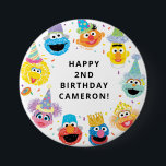 Sesame Street Pals Confetti Birthday Button<br><div class="desc">Add a festive touch to your celebration with the Sesame Street Pals Confetti Birthday Button. Featuring Elmo,  Cookie Monster,  Big Bird,  and Abby Cadabby surrounded by vibrant confetti accents,  this cheerful design is perfect for Sesame Street-themed parties. A fun accessory to make any birthday extra special.</div>