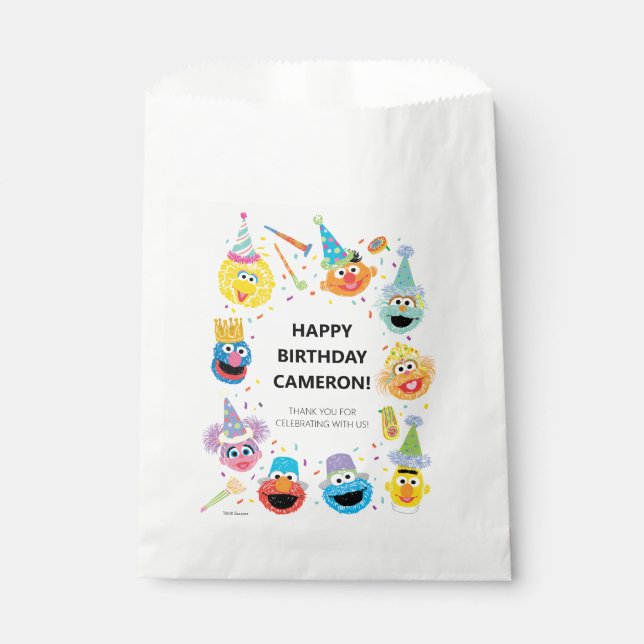 Sesame Street Pals Confetti Birthday Favor Bag (Front)