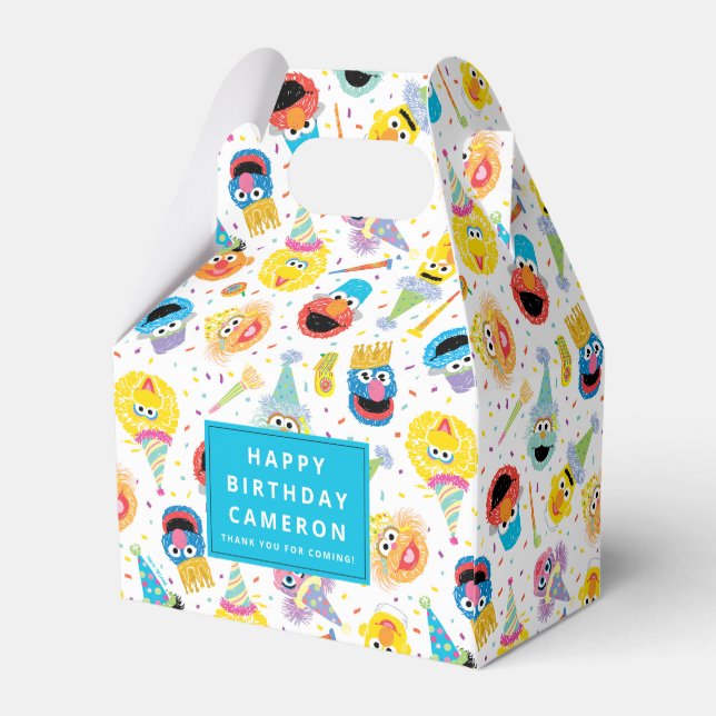 Sesame Street Pals Confetti Birthday Favor Boxes (Back Side)