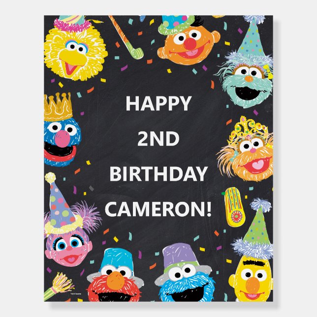 Sesame Street Pals Confetti Birthday Foam Board (Front)