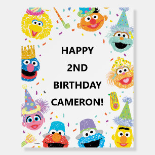 Sesame Street Pals Confetti Birthday Foam Board