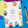 Sesame Street Pals Confetti Birthday Invitation
