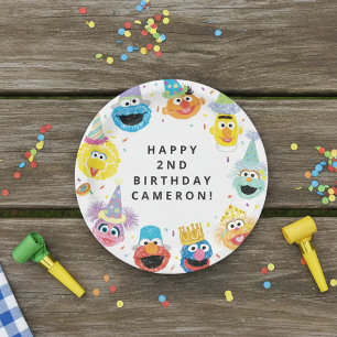 Sesame Street Pals Confetti Birthday Paper Plates