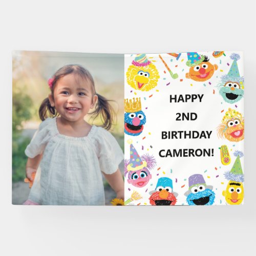 Sesame Street Pals Confetti Birthday Photo Banner