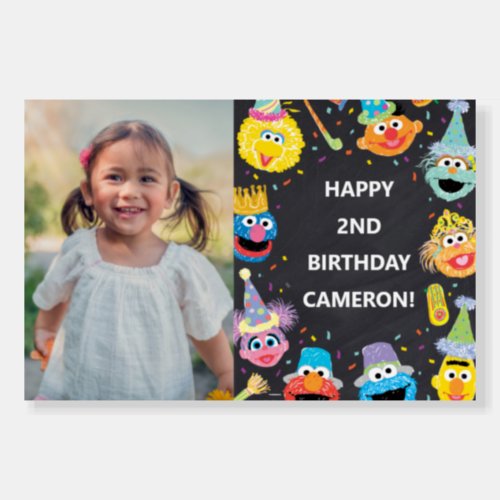 Sesame Street Pals Confetti Birthday Photo Foam Board