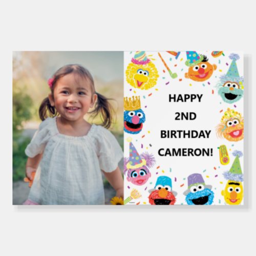 Sesame Street Pals Confetti Birthday Photo Foam Board