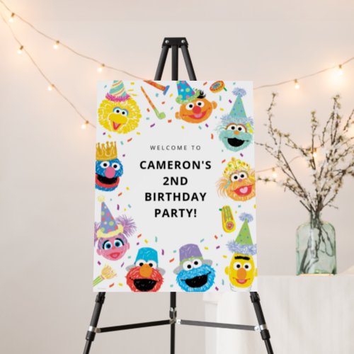 Sesame Street Pals Confetti Birthday Welcome Foam Board
