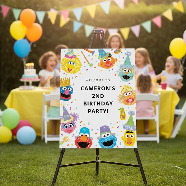 Sesame Street Pals Confetti Birthday Welcome Foam Board (Creator Uploaded)