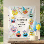 Sesame Street Pals Confetti Birthday Welcome Tapestry<br><div class="desc">Transform your party space into the friendliest neighborhood on earth with this vibrant, personalized welcome backdrop! Featuring beloved favorites like Elmo, Big Bird, and Cookie Monster all dressed up in festive party hats, this colorful decoration creates the perfect greeting for your guests. It serves as an adorable photo background to...</div>