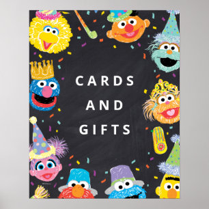 Sesame Street Pals Confetti Cards & Gifts Poster