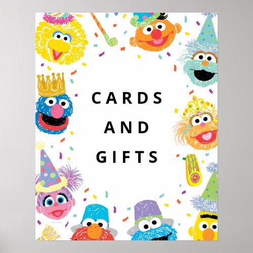 Sesame Street Pals Confetti  Cards  Gifts Poster