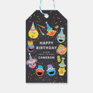 Sesame Street Pals Confetti Happy Birthday From Gift Tags