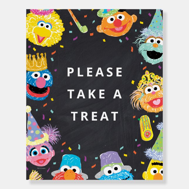 Sesame Street Pals Confetti | Take A Treat Foam Board (Front)