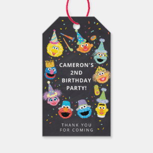 Sesame Street Pals Confetti Thank You Favor Gift Tags