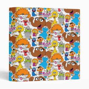 Sesame Street Pals Doodley Pattern 3 Ring Binder