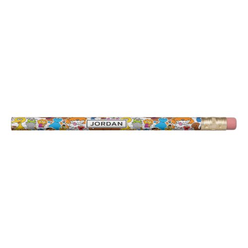 Sesame Street Pals Doodley Pattern  Add Your Name Pencil