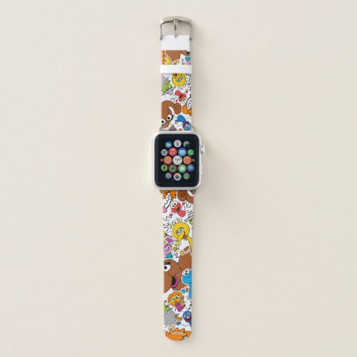 Sesame Street Pals Doodley Pattern Apple Watch Band